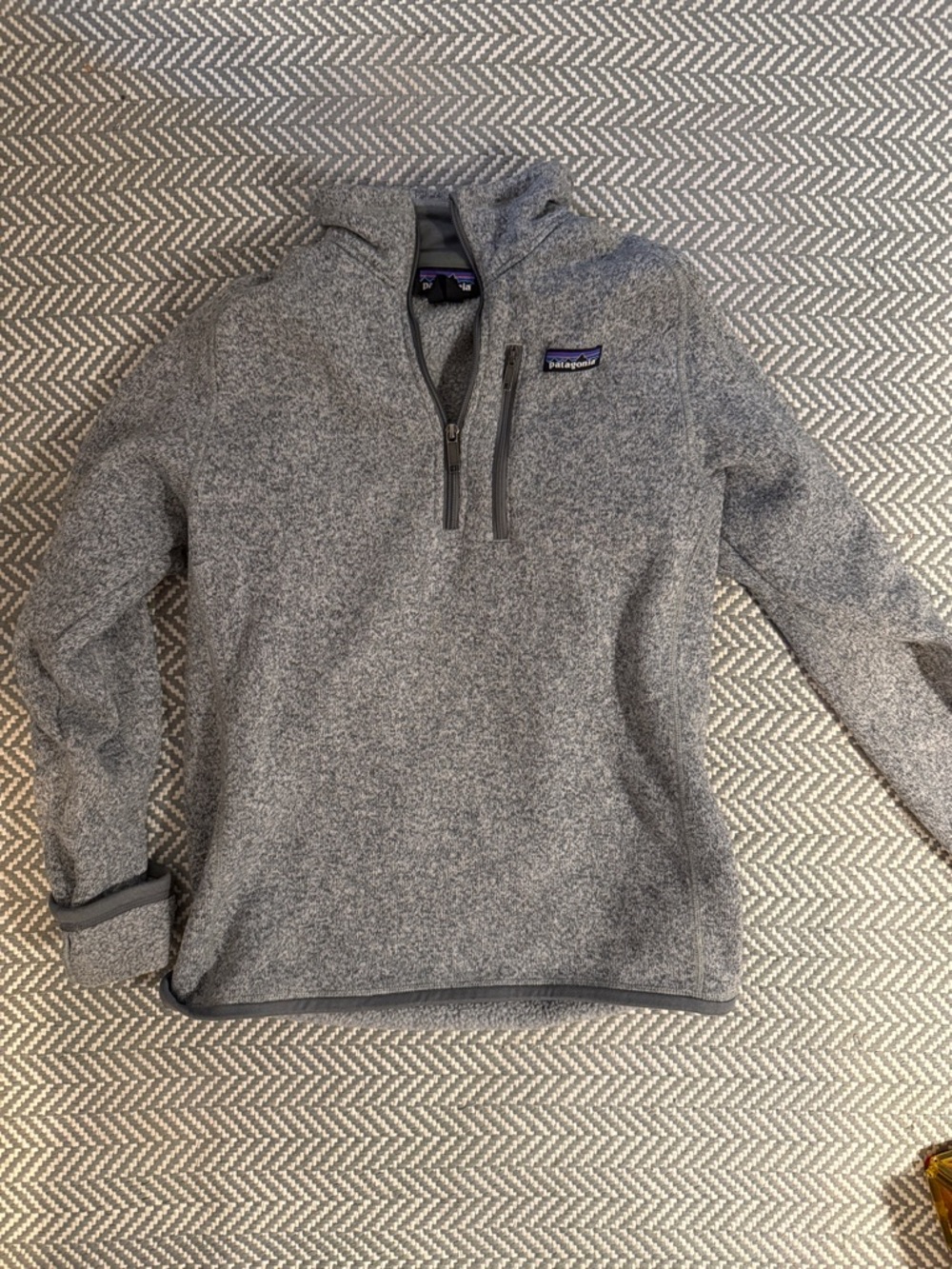 Patagonia Gray Half-Zip Fleece Pullover size small